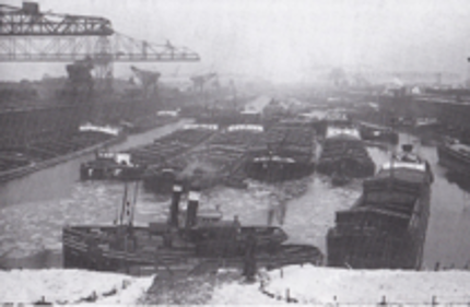 Hafen Schwelgern um 1930  Hafen Schwelgern um 1930
